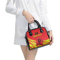 Custom Uganda Independence Day 1962 Shoulder Handbag Coat Of Arms With Kente Patterns