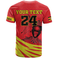 Custom Uganda Independence Day 1962 T Shirt Coat Of Arms With Kente Patterns - Wonder Print Shop