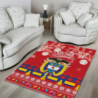 Colombia Christmas Area Rug Libertad y Orden With Feliz Navidad - Wonder Print Shop