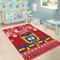 Colombia Christmas Area Rug Libertad y Orden With Feliz Navidad - Wonder Print Shop