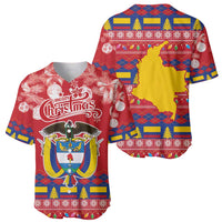 Colombia Christmas Baseball Jersey Libertad y Orden With Feliz Navidad - Wonder Print Shop