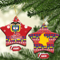 Colombia Christmas Ceramic Ornament Libertad y Orden With Feliz Navidad - Wonder Print Shop