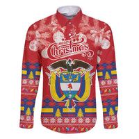 Colombia Christmas Family Matching Off The Shoulder Long Sleeve Dress and Hawaiian Shirt Libertad y Orden With Feliz Navidad - Wonder Print Shop