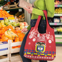 Colombia Christmas Grocery Bag Libertad y Orden With Feliz Navidad