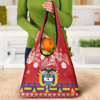 Colombia Christmas Grocery Bag Libertad y Orden With Feliz Navidad