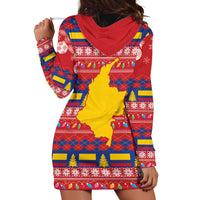 Colombia Christmas Hoodie Dress Libertad y Orden With Feliz Navidad - Wonder Print Shop