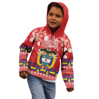 Colombia Christmas Kid Hoodie Libertad y Orden With Feliz Navidad - Wonder Print Shop