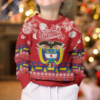 Colombia Christmas Kid Ugly Christmas Sweater Libertad y Orden With Feliz Navidad - Wonder Print Shop