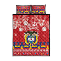 Colombia Christmas Quilt Bed Set Libertad y Orden With Feliz Navidad - Wonder Print Shop