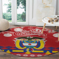 Colombia Christmas Round Carpet Libertad y Orden With Feliz Navidad
