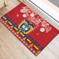 Colombia Christmas Rubber Doormat Libertad y Orden With Feliz Navidad - Wonder Print Shop