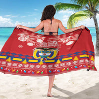 Colombia Christmas Sarong Libertad y Orden With Feliz Navidad - Wonder Print Shop