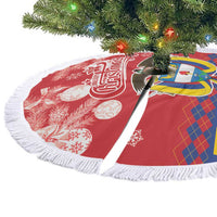 Colombia Christmas Tree Skirt Libertad y Orden With Feliz Navidad - Wonder Print Shop
