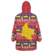Colombia Christmas Wearable Blanket Hoodie Libertad y Orden With Feliz Navidad - Wonder Print Shop