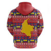 Colombia Christmas Zip Hoodie Libertad y Orden With Feliz Navidad - Wonder Print Shop