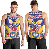 Personalized Colombia Christmas Men Tank Top Andean Condor With Seamless Pattern - Wonder Print Shop