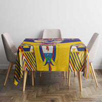 Personalized Colombia Christmas Tablecloth Andean Condor With Seamless Pattern - Wonder Print Shop
