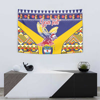 Personalized Colombia Christmas Tapestry Andean Condor With Seamless Pattern - Wonder Print Shop