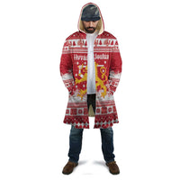 Finland Christmas Hannunvaakuna Cloak Hyvaa Joulua Nordic Snow Lion Red Version - Wonder Print Shop