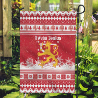 Finland Christmas Hannunvaakuna Garden Flag Hyvaa Joulua Nordic Snow Lion Red Version - Wonder Print Shop