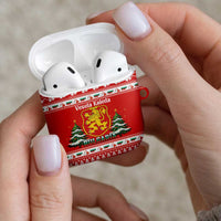 Bulgaria Christmas AirPods Case Merry Xmas Lion Crest - Wonder Print Shop