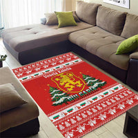 Bulgaria Christmas Area Rug Merry Xmas Lion Crest - Wonder Print Shop