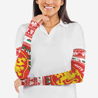 Bulgaria Christmas Arm Sleeves Merry Xmas Lion Crest - Wonder Print Shop