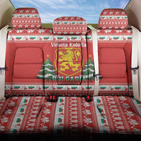 Bulgaria Christmas Back Car Seat Cover Merry Xmas Lion Crest - Wonder Print Shop