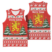 Bulgaria Christmas Basketball Jersey Merry Xmas Lion Crest - Wonder Print Shop