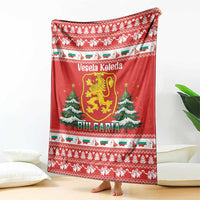 Bulgaria Christmas Blanket Merry Xmas Lion Crest - Wonder Print Shop