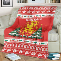 Bulgaria Christmas Blanket Merry Xmas Lion Crest - Wonder Print Shop