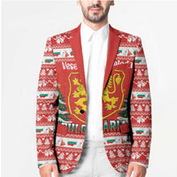 Bulgaria Christmas Blazer Merry Xmas Lion Crest - Wonder Print Shop