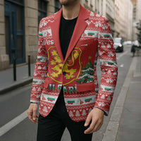 Bulgaria Christmas Blazer Merry Xmas Lion Crest - Wonder Print Shop