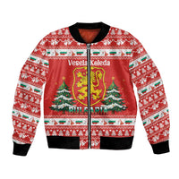 Bulgaria Christmas Bomber Jacket Merry Xmas Lion Crest - Wonder Print Shop