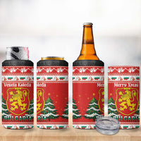Bulgaria Christmas 4 in 1 Can Cooler Tumbler Merry Xmas Lion Crest - Wonder Print Shop