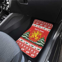 Bulgaria Christmas Car Mats Merry Xmas Lion Crest - Wonder Print Shop