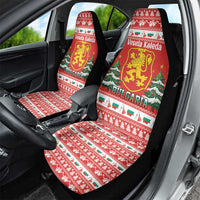 Bulgaria Christmas Car Seat Cover Merry Xmas Lion Crest - Wonder Print Shop