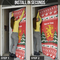 Bulgaria Christmas Door Cover Merry Xmas Lion Crest - Wonder Print Shop