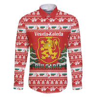 Bulgaria Christmas Family Matching Long Sleeve Bodycon Dress and Hawaiian Shirt Merry Xmas Lion Crest - Wonder Print Shop