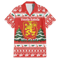 Bulgaria Christmas Family Matching Short Sleeve Bodycon Dress and Hawaiian Shirt Merry Xmas Lion Crest - Wonder Print Shop