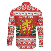 Bulgaria Christmas Family Matching Short Sleeve Bodycon Dress and Hawaiian Shirt Merry Xmas Lion Crest - Wonder Print Shop