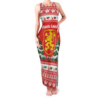 Bulgaria Christmas Family Matching Tank Maxi Dress and Hawaiian Shirt Merry Xmas Lion Crest - Wonder Print Shop