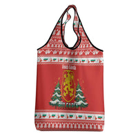 Bulgaria Christmas Grocery Bag Merry Xmas Lion Crest - Wonder Print Shop