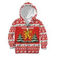 Bulgaria Christmas Kid Hoodie Merry Xmas Lion Crest - Wonder Print Shop