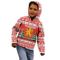 Bulgaria Christmas Kid Hoodie Merry Xmas Lion Crest - Wonder Print Shop