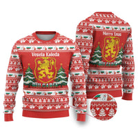 Bulgaria Christmas Ugly Christmas Sweater Merry Xmas Lion Crest - Wonder Print Shop