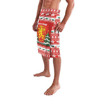 Bulgaria Christmas Lavalava Merry Xmas Lion Crest - Wonder Print Shop