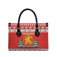 Bulgaria Christmas Leather Bag Merry Xmas Lion Crest - Wonder Print Shop