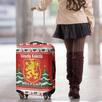 Bulgaria Christmas Luggage Cover Merry Xmas Lion Crest - Wonder Print Shop