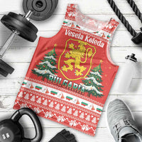 Bulgaria Christmas Men Tank Top Merry Xmas Lion Crest - Wonder Print Shop